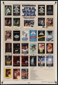 9c854 STAR WARS CHECKLIST 2-sided Kilian advance 1sh '85 great images of U.S. posters!
