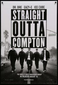 9c866 STRAIGHT OUTTA COMPTON teaser DS 1sh '15 Hawkins, Mitchell, Jackson, Brown J.R. and Hodge!