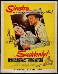 9d530 SUDDENLY English pressbook '54 would-be sensation-hungry Presidential assassin Frank Sinatra!