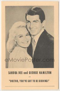 9d072 DOCTOR YOU'VE GOT TO BE KIDDING herald '67 smiling portrait of Sandra Dee & George Hamilton!