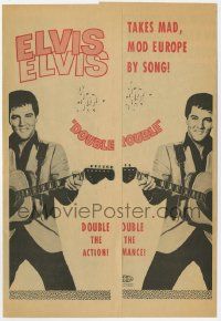 9d073 DOUBLE TROUBLE herald '67 cool mirror image of rockin' Elvis Presley playing guitar!
