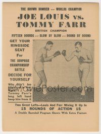 9d131 JOE LOUIS VS TOMMY FARR herald '37 boxing, blow by blow, round by round championship battle!