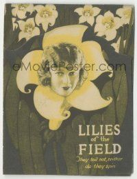 9d145 LILIES OF THE FIELD die-cut herald '24 cheating wife Corinne Griffith becomes a model!