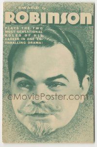9d155 MAN WITH TWO FACES herald '34 Edward G. Robinson in 2 most sensational roles of his career!