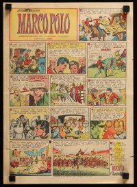 9d158 MARCO POLO herald '62 Rory Calhoun, Yoko Tani, cool full-color comic strip!