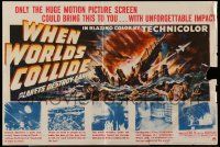 9d261 WHEN WORLDS COLLIDE herald '51 George Pal classic doomsday thriller, planets destroy Earth!