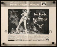 9d566 BARBARELLA pressbook '68 sexiest sci-fi art of Jane Fonda by Robert McGinnis, Roger Vadim!
