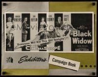 9d591 BLACK WIDOW pressbook '54 Ginger Rogers, Gene Tierney, Van Heflin, George Raft, sexy!