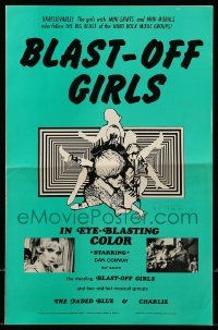 9d592 BLAST-OFF GIRLS pressbook '67 Herschell Gordon Lewis, eye-blasting color, rock 'n' roll!