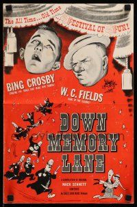 9d663 DOWN MEMORY LANE pressbook '49 Bing Crosby, W.C. Fields, old time festival of fun!