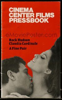 9d685 FINE PAIR pressbook '69 romantic images of Rock Hudson & sexy Claudia Cardinale!