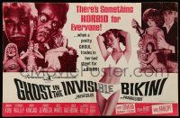 9d710 GHOST IN THE INVISIBLE BIKINI pressbook '66 Boris Karloff + sexy girls & wacky horror images!