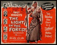 9d777 LIGHT IN THE FOREST pressbook '58 Disney, full-length art of Native American James MacArthur!