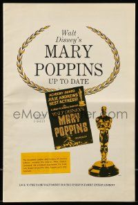 9d806 MARY POPPINS pressbook '64 Disney, Julie Andrews, Dick Van Dyke, for Academy Awards release!