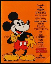9d811 MICKEY MOUSE pressbook '74 six 1930s United Artists cartoons re-released!