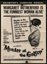 9d823 MURDER AT THE GALLOP pressbook '63 Margaret Rutherford as Agatha Christie's Miss Marple!