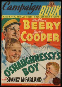 9d849 O'SHAUGHNESSY'S BOY pressbook + herald '35 Wallace Beery, Jackie Cooper, Spanky McFarland