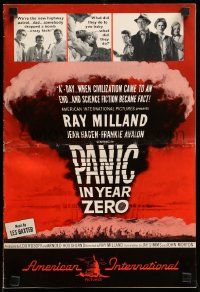9d854 PANIC IN YEAR ZERO pressbook '62 Ray Milland, Hagen, Frankie Avalon, orgy of looting & lust!