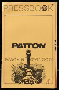 9d860 PATTON yellow cover pressbook '70 General George C. Scott military World War II classic!
