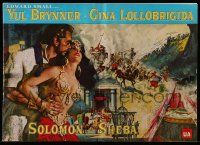 9d920 SOLOMON & SHEBA pressbook '59 art of Yul Brynner with hair & super sexy Gina Lollobrigida!