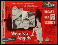 9d981 WE'RE NO ANGELS pressbook '55 Humphrey Bogart, Aldo Ray, Peter Ustinov, Michael Curtiz