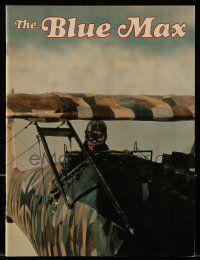 9d315 BLUE MAX souvenir program book '66 WWI pilot George Peppard, James Mason, Ursula Andress!