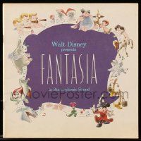9d352 FANTASIA souvenir program book R77 Mickey Mouse, Walt Disney musical cartoon classic!