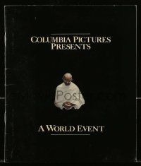 9d359 GANDHI world premiere souvenir program book '82 Ben Kingsley as The Mahatma, die-cut cover!