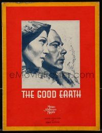 9d364 GOOD EARTH souvenir program book '37 Asian Paul Muni & Luise Rainer, Pearl S. Buck novel!