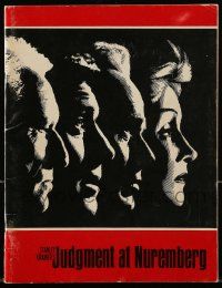 9d390 JUDGMENT AT NUREMBERG souvenir program book '61 Spencer Tracy, Garland, Lancaster, Dietrich