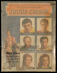 9d391 JULIUS CAESAR premiere souvenir program book '53 Marlon Brando, James Mason, Shakespeare!
