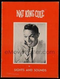 9d428 NAT KING COLE music concert souvenir program book '64 his final Sights and Sounds production!