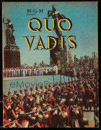 9d443 QUO VADIS souvenir program book '51 Robert Taylor & Deborah Kerr in Ancient Rome, MGM epic!