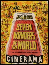 9d464 SEVEN WONDERS OF THE WORLD Cinerama souvenir program book '56 famous landmarks in Cinerama!