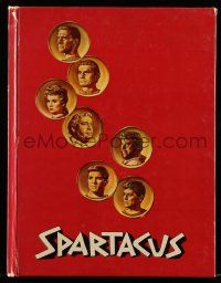 9d473 SPARTACUS hardcover souvenir program book '61 Stanley Kubrick, art of top cast on gold coins!
