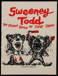 9d484 SWEENEY TODD stage play souvenir program book '79 music by Stephen Sondheim, Fraver art!