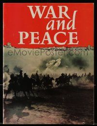 9d502 WAR & PEACE souvenir program book '68 Sergei Bondarchuck Russian version, Leo Tolstoy