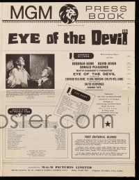 9d520 EYE OF THE DEVIL English pressbook R68 Deborah Kerr, David Niven, Sharon Tate, horror!