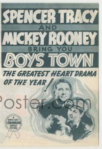 9d035 BOYS TOWN herald '38 Spencer Tracy as Father Flannagan, Mickey Rooney, MGM classic!