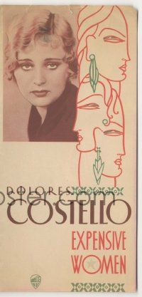 9d083 EXPENSIVE WOMEN herald '31 Dolores Costello, H.B. Warner & Warren William in the Depression!