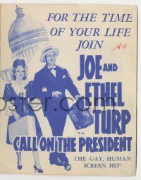 9d128 JOE & ETHEL TURP CALL ON THE PRESIDENT herald '39 Damon Runyon's Great American Story!