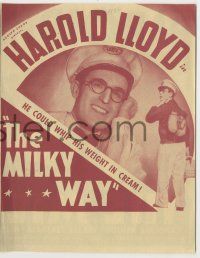 9d168 MILKY WAY herald '36 milkman Harold Lloyd could whip his weight in cream!