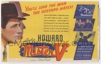 9d172 MISTER V herald '41 Leslie Howard is everywhere in World War II, helping England to victory!