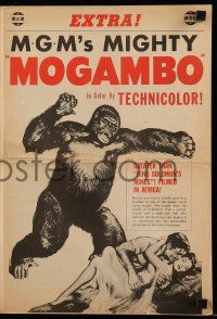 9d173 MOGAMBO herald '53 Clark Gable, Grace Kelly & Ava Gardner in Africa, cool newspaper design!