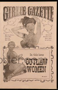 9d183 OUTLAW WOMEN herald '52 cheating, seductive savage women, Girlie Gazette newspaper style!