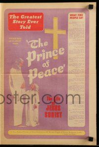 9d195 PRINCE OF PEACE herald '50 Kroger Babb's life of Jesus Christ with 6 year old Ginger Prince!
