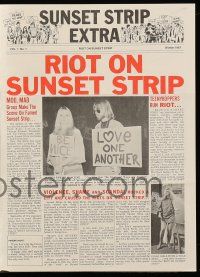 9d204 RIOT ON SUNSET STRIP herald '67 hippies, crazy pot-partygoers, cool faux newspaper design!