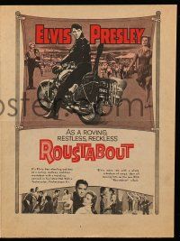 9d207 ROUSTABOUT herald '64 roving, restless, reckless Elvis Presley, cool different images!