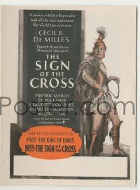 9d219 SIGN OF THE CROSS herald '32 Cecil B. DeMille classic, Fredric March, Elissa Landi