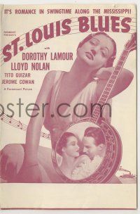 9d227 ST. LOUIS BLUES herald '39 great romantic images of sexy Dorothy Lamour & Lloyd Nolan!